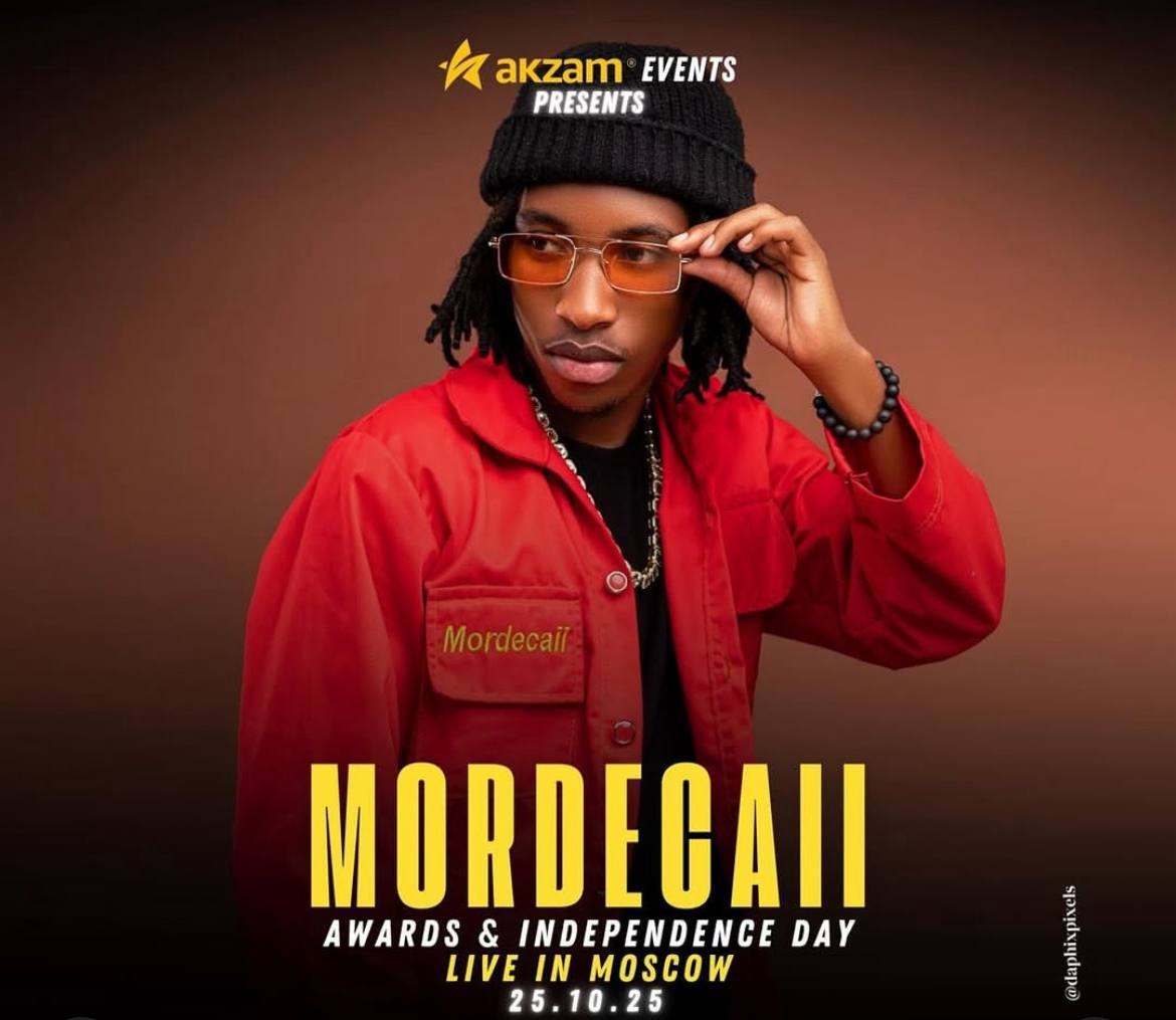 Event poster: AKZAM Events presents Mordecaii, Awards and Independence Day, live in Moscow, 25 October 2025